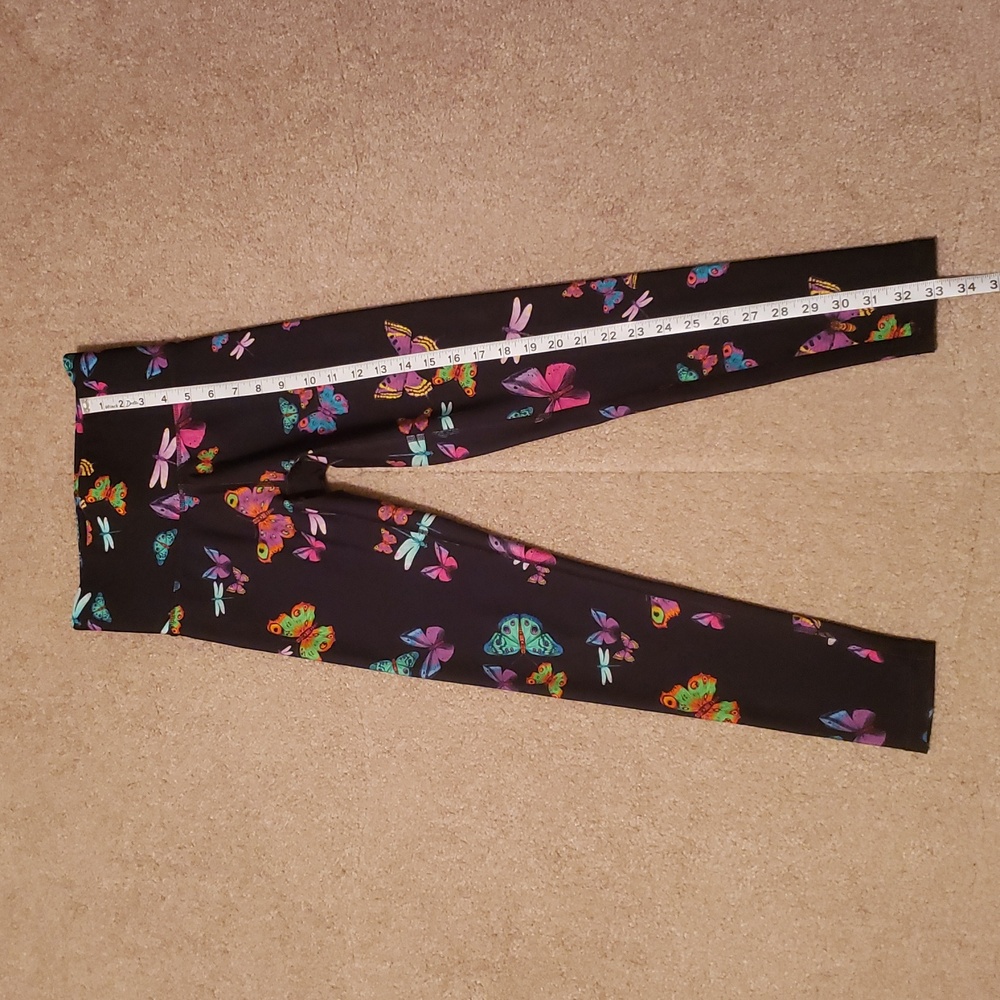 Terez Women's Neon Butterflies Duo Knit 7/8 Leggings - Picture 5 of 8